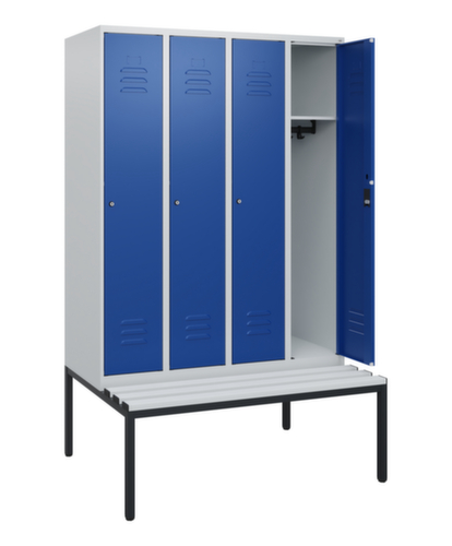 C+P locker Classic Plus met bank, vakbreedte 300 mm