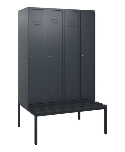 C+P locker Classic Plus met bank, vakbreedte 300 mm