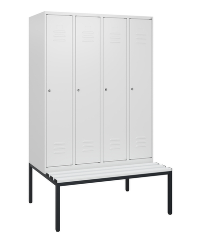 C+P locker Classic Plus met bank, vakbreedte 300 mm
