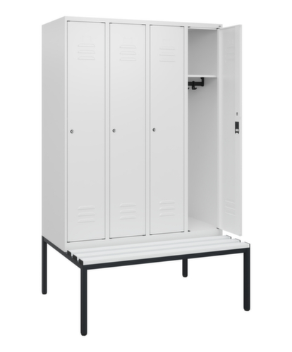 C+P locker Classic Plus met bank, vakbreedte 300 mm
