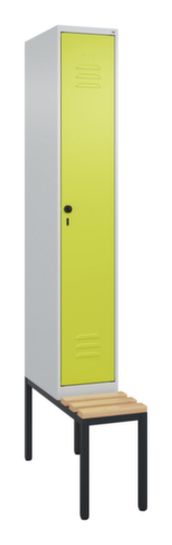 C+P locker Classic Plus met bank, vakbreedte 300 mm