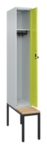 C+P locker Classic Plus met bank, vakbreedte 300 mm