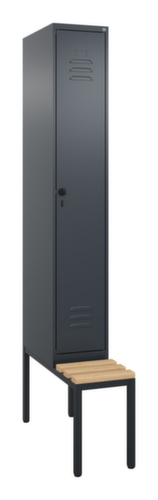 C+P locker Classic Plus met bank, vakbreedte 300 mm