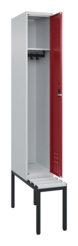 C+P locker Classic Plus met bank, vakbreedte 300 mm