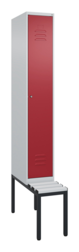 C+P locker Classic Plus met bank, vakbreedte 300 mm