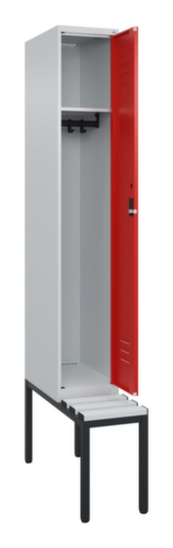 C+P locker Classic Plus met bank, vakbreedte 300 mm