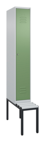 C+P locker Classic Plus met bank, vakbreedte 300 mm