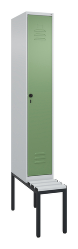 C+P locker Classic Plus met bank, vakbreedte 300 mm