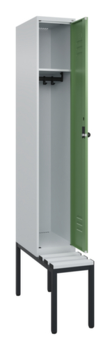 C+P locker Classic Plus met bank, vakbreedte 300 mm