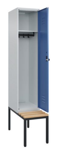 C+P locker Classic Plus met bank, vakbreedte 400 mm