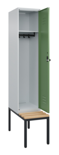 C+P locker Classic Plus met bank, vakbreedte 400 mm