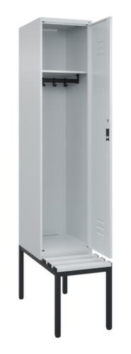 C+P locker Classic Plus met bank, vakbreedte 400 mm