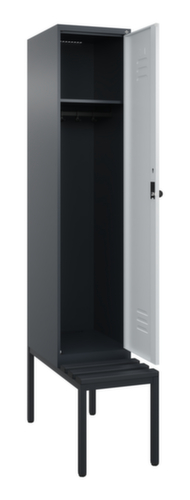 C+P locker Classic Plus met bank, vakbreedte 400 mm