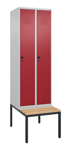 C+P locker Classic Plus met bank, vakbreedte 300 mm