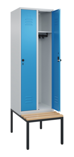 C+P locker Classic Plus met bank, vakbreedte 300 mm