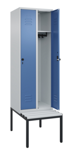 C+P locker Classic Plus met bank, vakbreedte 300 mm