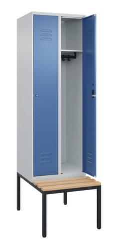 C+P locker Classic Plus met bank, vakbreedte 300 mm