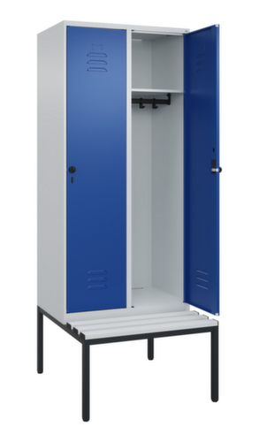 C+P locker Classic Plus met bank, vakbreedte 400 mm