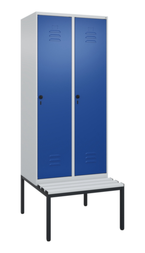 C+P locker Classic Plus met bank, vakbreedte 400 mm
