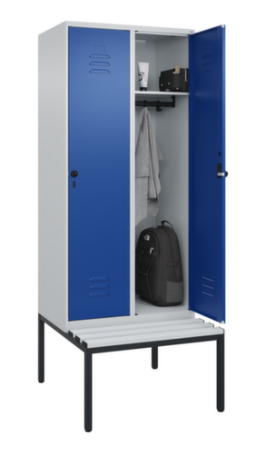 C+P locker Classic Plus met bank, vakbreedte 400 mm