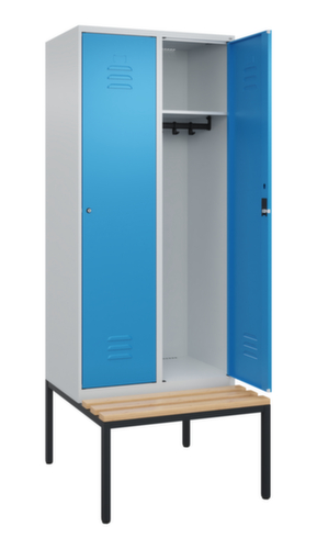 C+P locker Classic Plus met bank, vakbreedte 400 mm