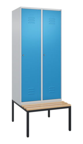 C+P locker Classic Plus met bank, vakbreedte 400 mm