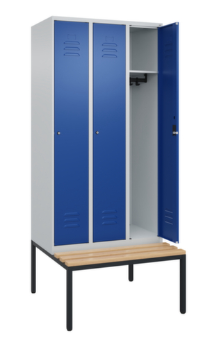 C+P locker Classic Plus met bank, vakbreedte 300 mm