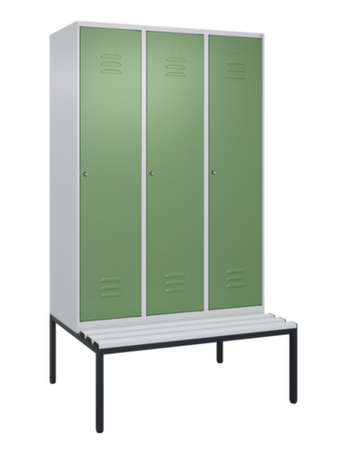 C+P locker Classic Plus met bank, vakbreedte 400 mm