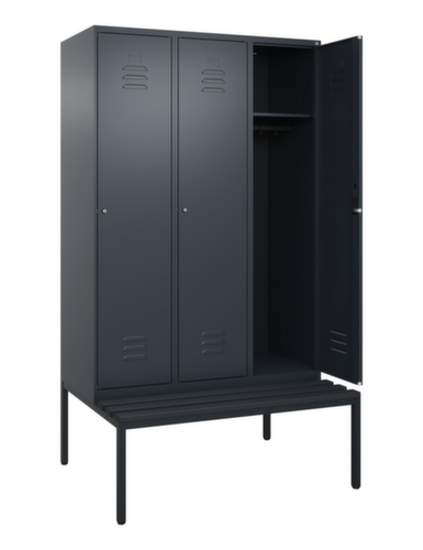 C+P locker Classic Plus met bank, vakbreedte 400 mm