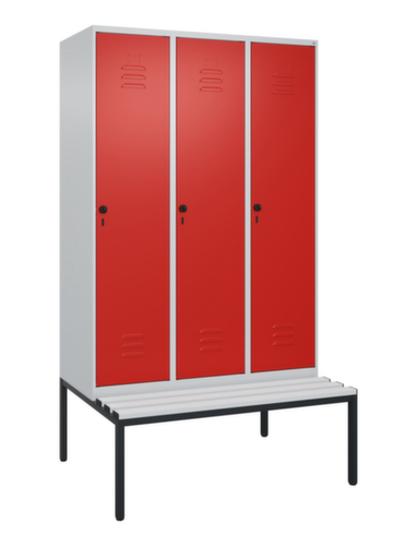 C+P locker Classic Plus met bank, vakbreedte 400 mm