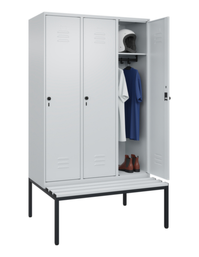 C+P locker Classic Plus met bank, vakbreedte 400 mm