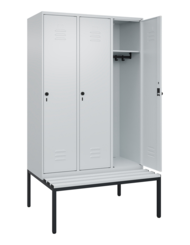 C+P locker Classic Plus met bank, vakbreedte 400 mm