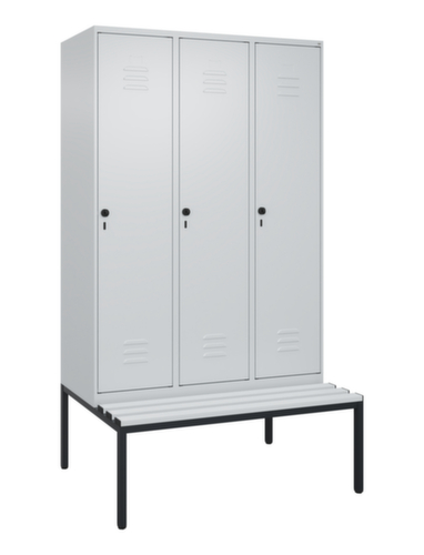 C+P locker Classic Plus met bank, vakbreedte 400 mm