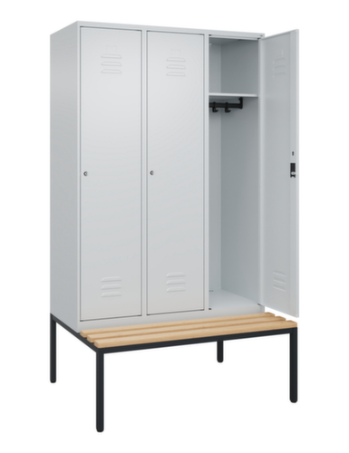 C+P locker Classic Plus met bank, vakbreedte 400 mm