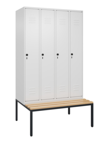 C+P locker Classic Plus met bank, vakbreedte 300 mm