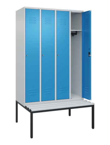 C+P locker Classic Plus met bank, vakbreedte 300 mm