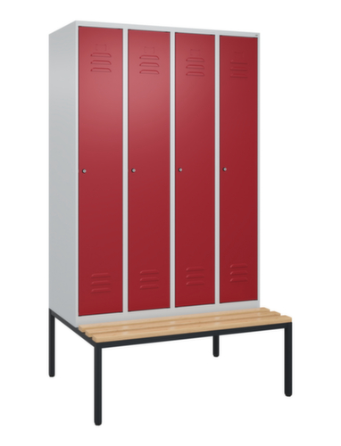 C+P locker Classic Plus met bank, vakbreedte 300 mm