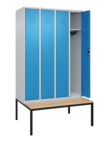 C+P locker Classic Plus met bank, vakbreedte 300 mm