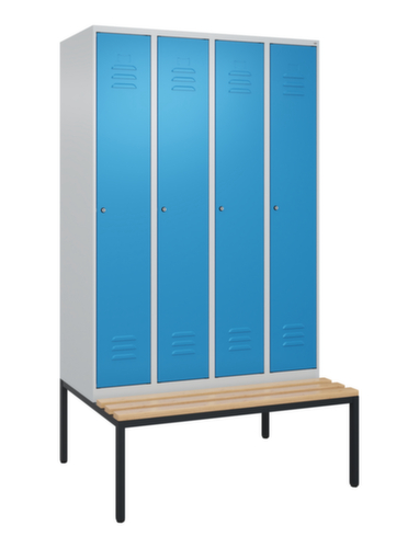 C+P locker Classic Plus met bank, vakbreedte 300 mm