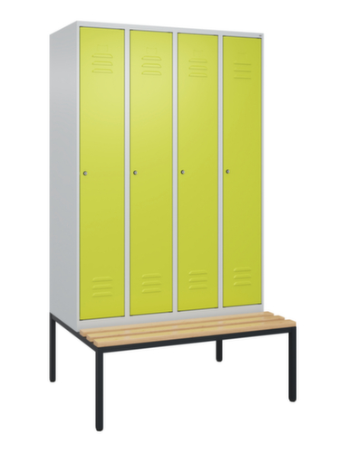 C+P locker Classic Plus met bank, vakbreedte 300 mm