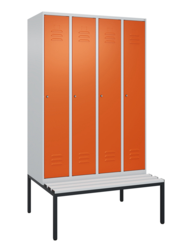 C+P locker Classic Plus met bank, vakbreedte 300 mm
