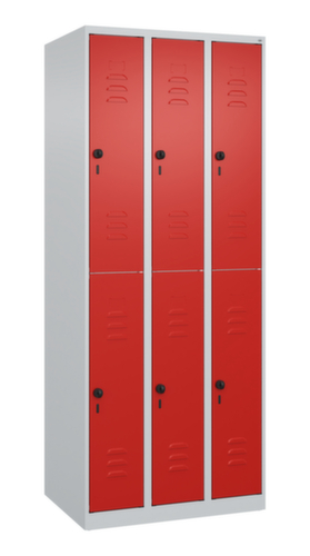 C+P Dubbeldekse locker Classic Plus, vakbreedte 250 mm