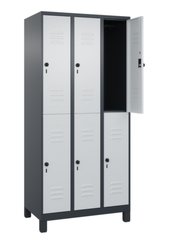 C+P Dubbeldekse locker Classic Plus, vakbreedte 300 mm