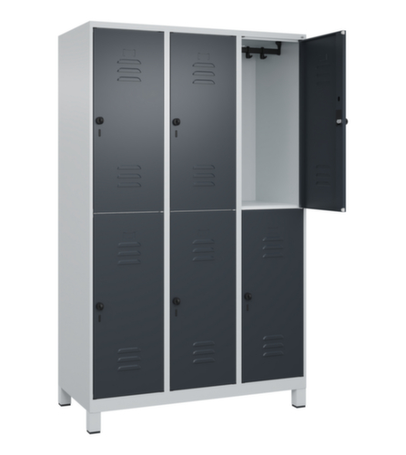 C+P Dubbeldekse locker Classic Plus, vakbreedte 400 mm