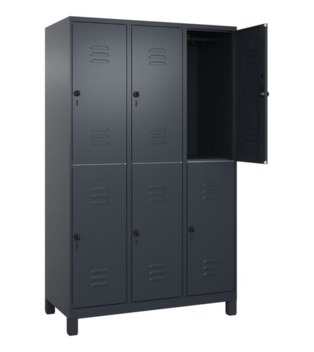 C+P Dubbeldekse locker Classic Plus, vakbreedte 400 mm