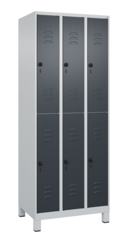 C+P Dubbeldekse locker Classic Plus, vakbreedte 250 mm