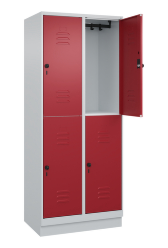 C+P Dubbeldekse locker Classic Plus, vakbreedte 400 mm