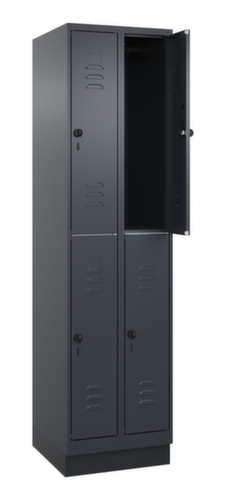 C+P Dubbeldekse locker Classic Plus, vakbreedte 250 mm