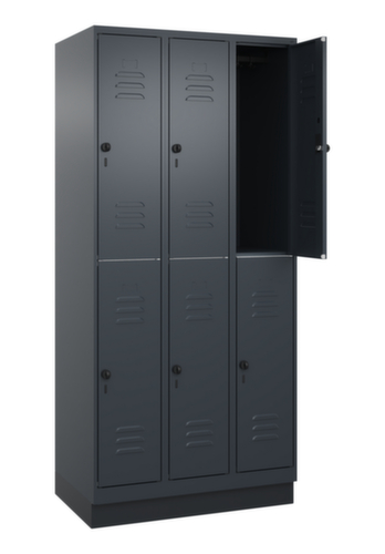 C+P Dubbeldekse locker Classic Plus, vakbreedte 300 mm