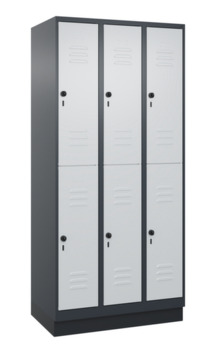 C+P Dubbeldekse locker Classic Plus, vakbreedte 300 mm